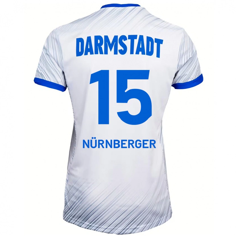 Danxen Hombre Camiseta Fabian Nürnberger #15 Blanco Azul 2ª Equipación 2024/25 La Camisa México