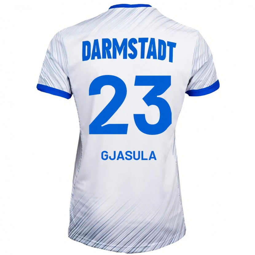 Danxen Hombre Camiseta Klaus Gjasula #23 Blanco Azul 2ª Equipación 2024/25 La Camisa México