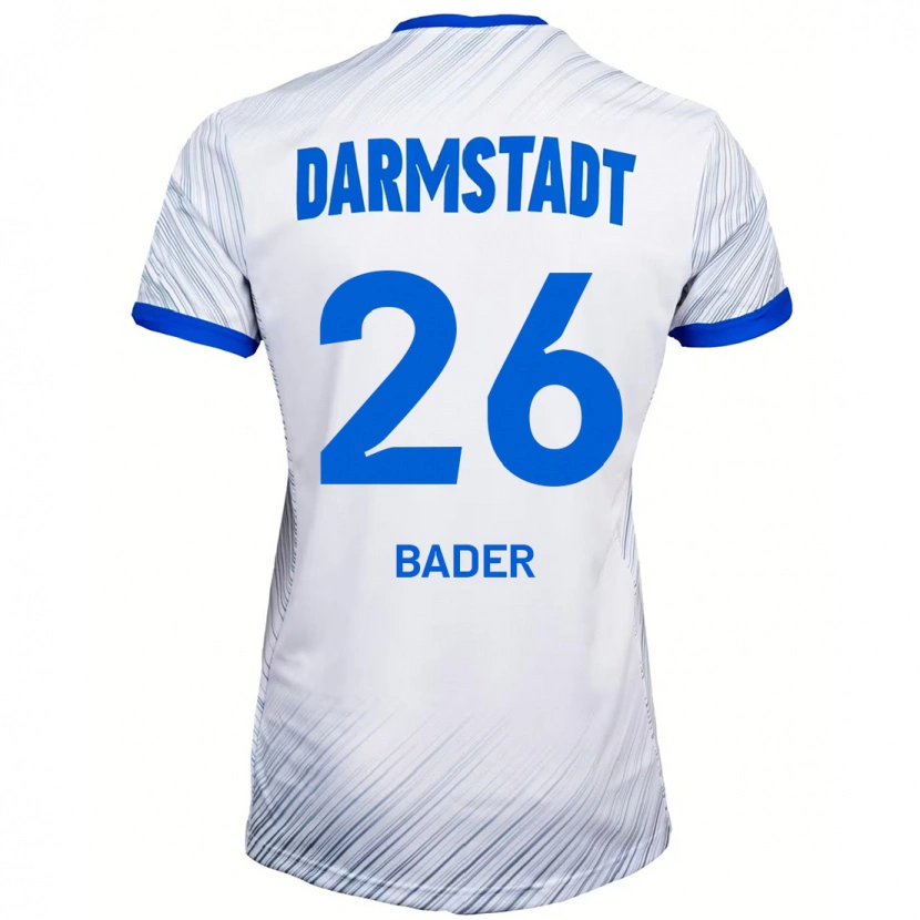 Danxen Hombre Camiseta Matthias Bader #26 Blanco Azul 2ª Equipación 2024/25 La Camisa México