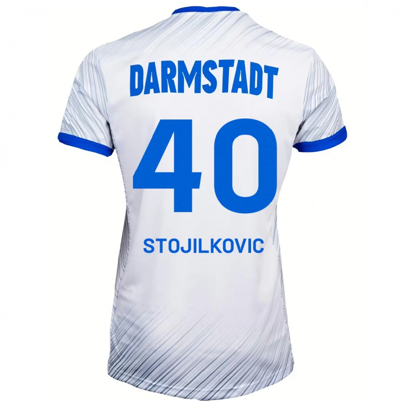 Danxen Hombre Camiseta Filip Stojilkovic #40 Blanco Azul 2ª Equipación 2024/25 La Camisa México