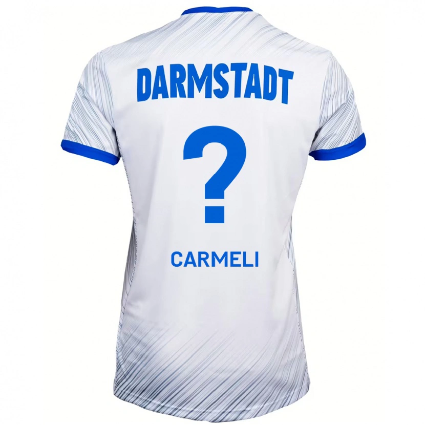 Danxen Hombre Camiseta Liad Carmeli #0 Blanco Azul 2ª Equipación 2024/25 La Camisa México