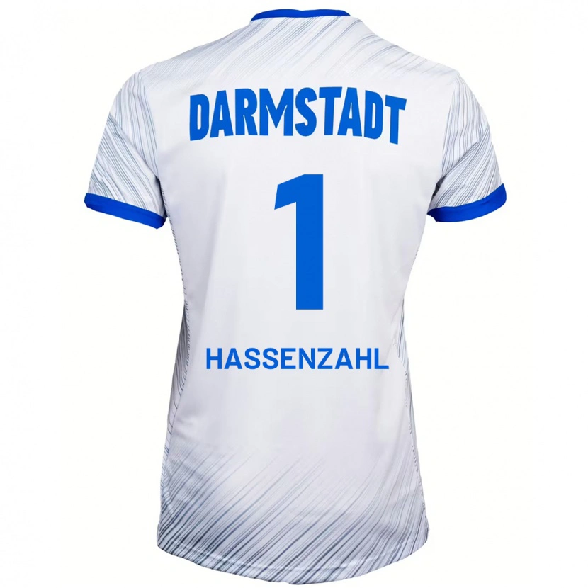 Danxen Hombre Camiseta Leon Hassenzahl #1 Blanco Azul 2ª Equipación 2024/25 La Camisa México