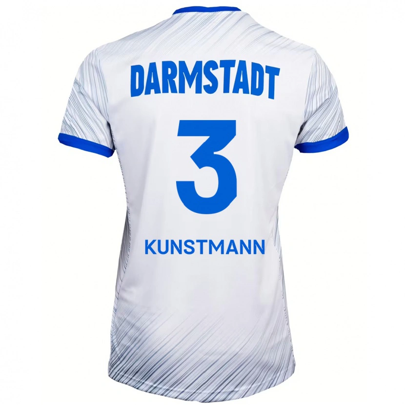 Danxen Hombre Camiseta Kelvin Kunstmann #3 Blanco Azul 2ª Equipación 2024/25 La Camisa México