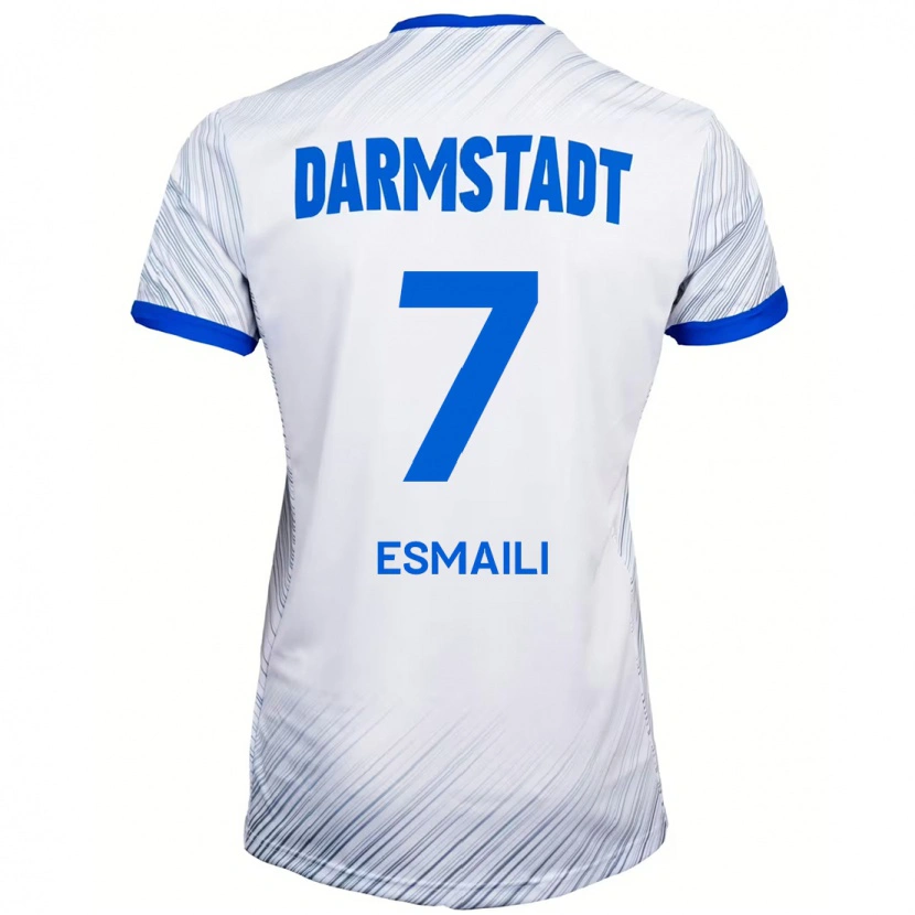 Danxen Hombre Camiseta Ali Esmaili #7 Blanco Azul 2ª Equipación 2024/25 La Camisa México