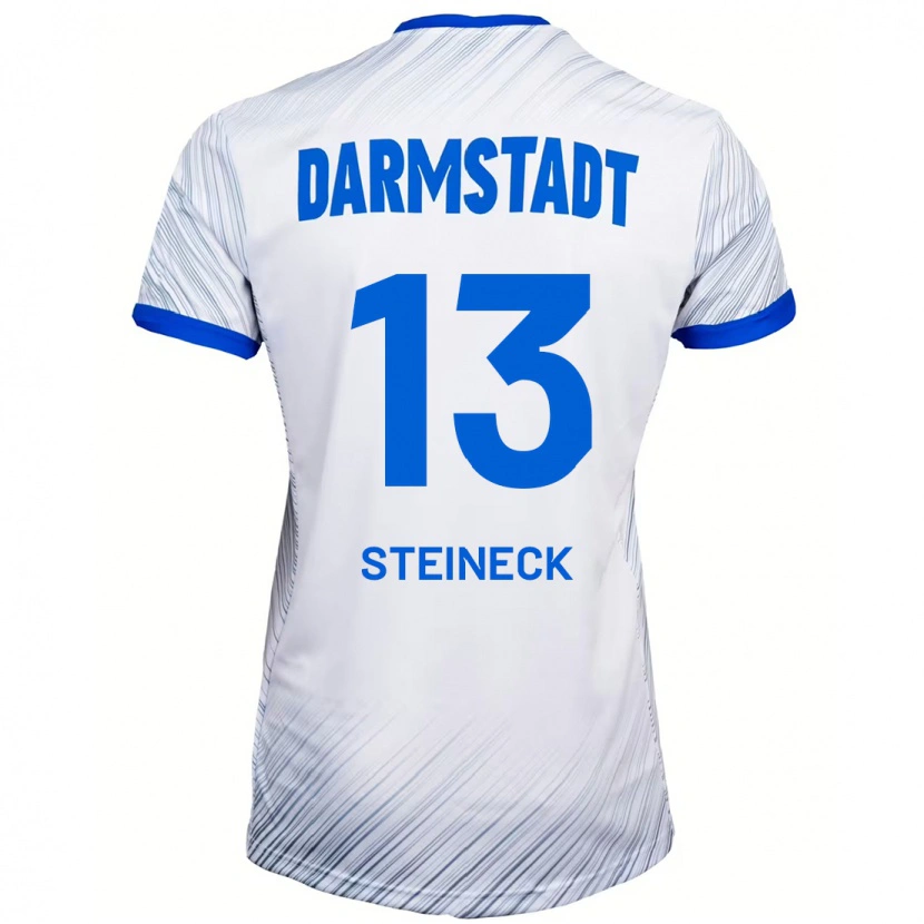 Danxen Hombre Camiseta Tom Steineck #13 Blanco Azul 2ª Equipación 2024/25 La Camisa México