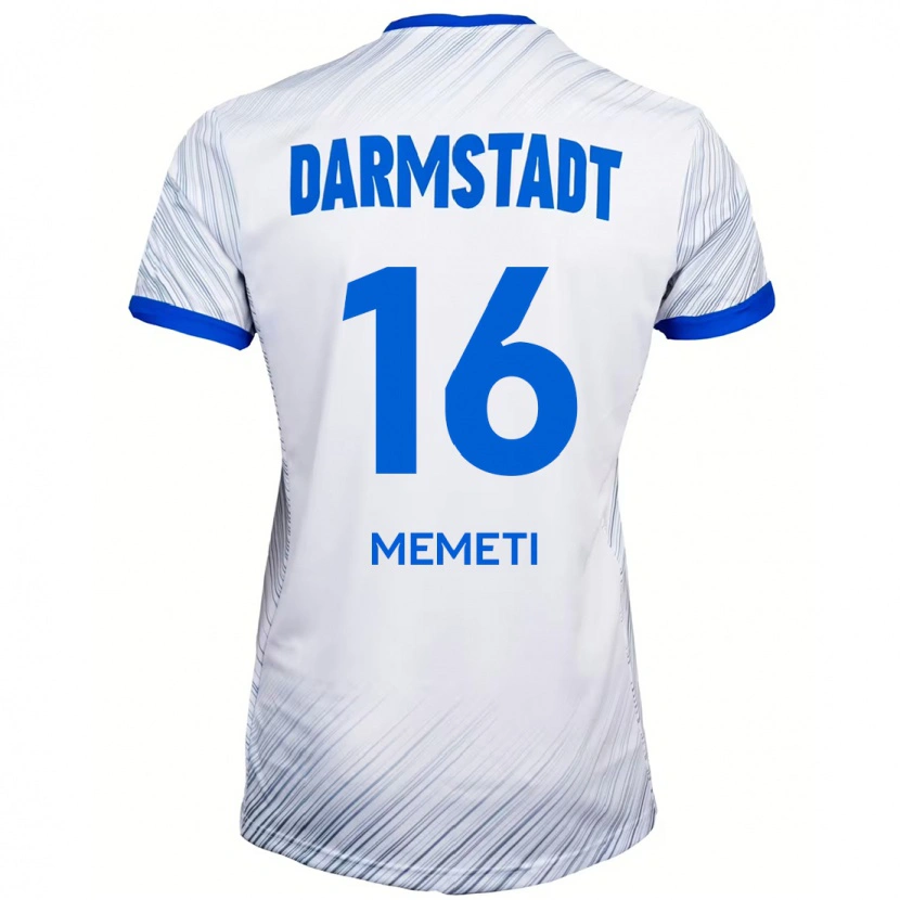 Danxen Hombre Camiseta Dilon Memeti #16 Blanco Azul 2ª Equipación 2024/25 La Camisa México