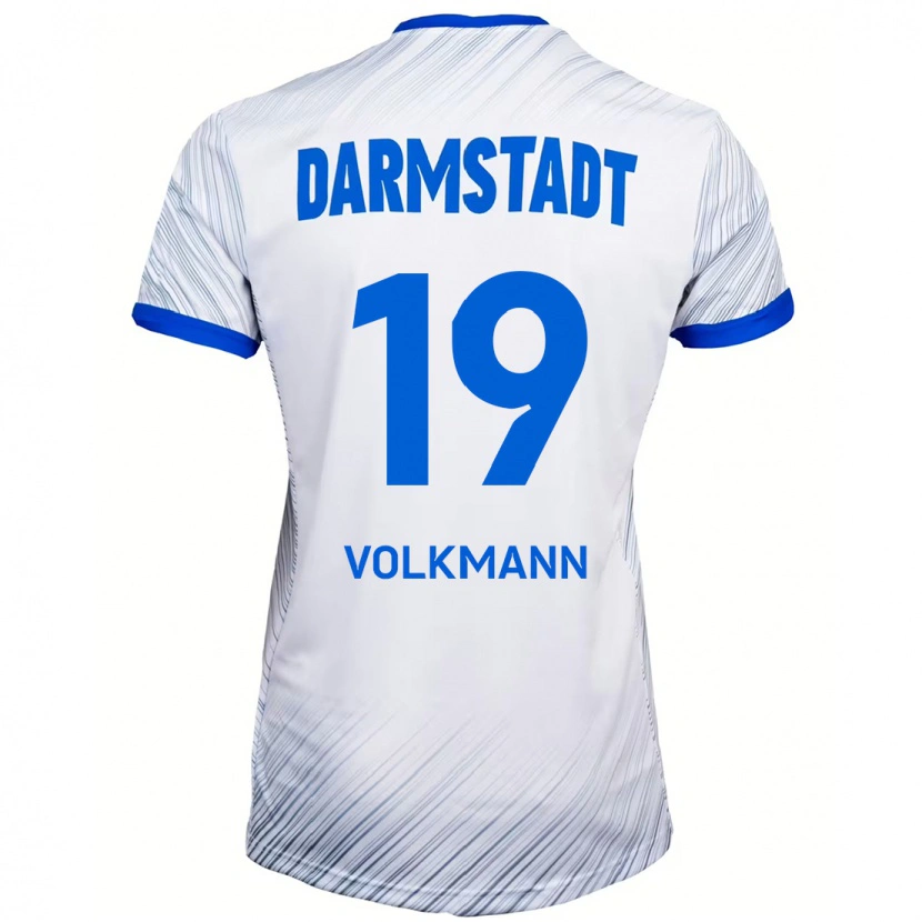 Danxen Hombre Camiseta Japhet Volkmann #19 Blanco Azul 2ª Equipación 2024/25 La Camisa México