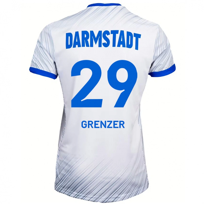 Danxen Hombre Camiseta Mika Grenzer #29 Blanco Azul 2ª Equipación 2024/25 La Camisa México