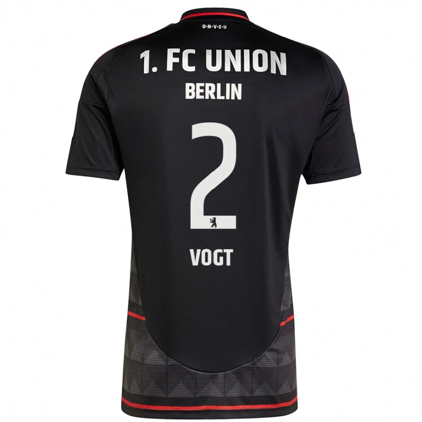 Danxen Hombre Camiseta Kevin Vogt #2 Negro 2ª Equipación 2024/25 La Camisa México