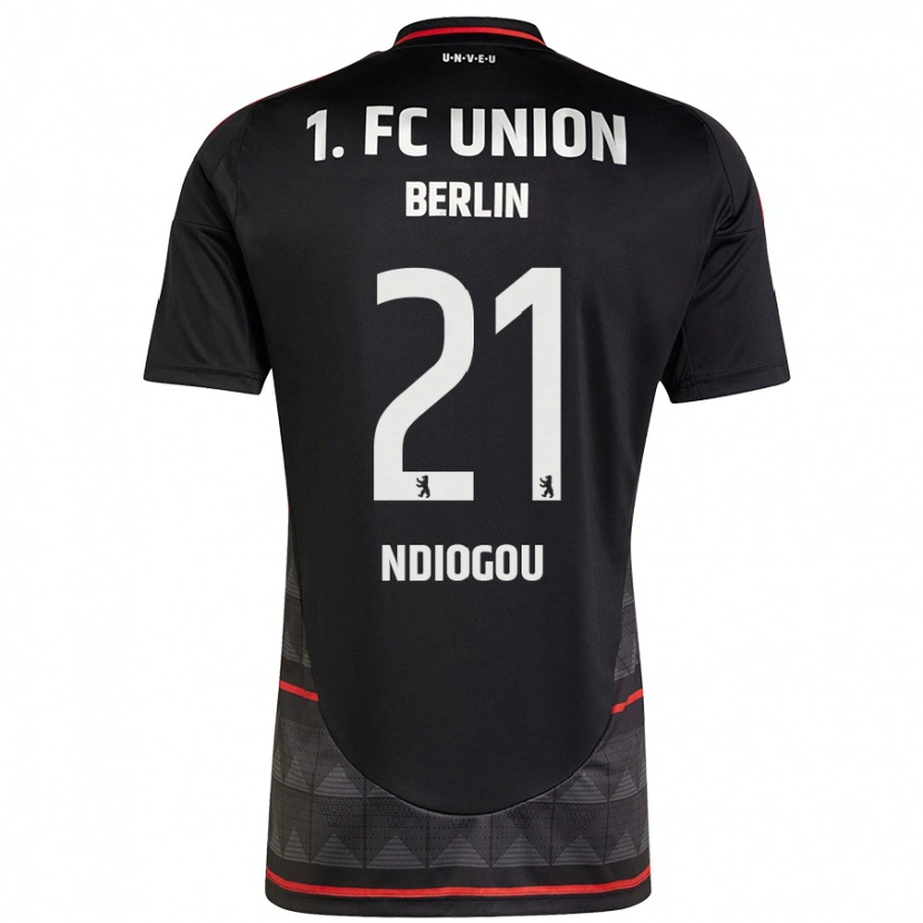 Danxen Hombre Camiseta Pape-Omar Ndiogou #21 Negro 2ª Equipación 2024/25 La Camisa México