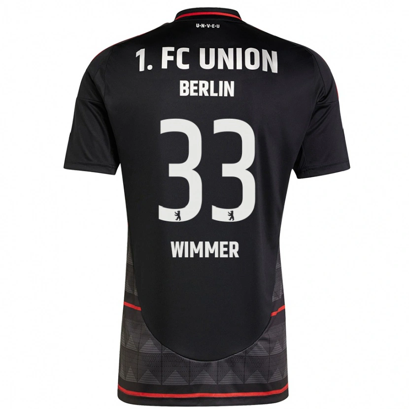 Danxen Hombre Camiseta Pauline Wimmer #33 Negro 2ª Equipación 2024/25 La Camisa México