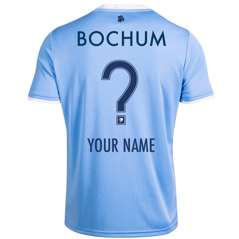 Danxen Hombre Camiseta Su Nombre #0 Azul Cielo 2ª Equipación 2024/25 La Camisa México