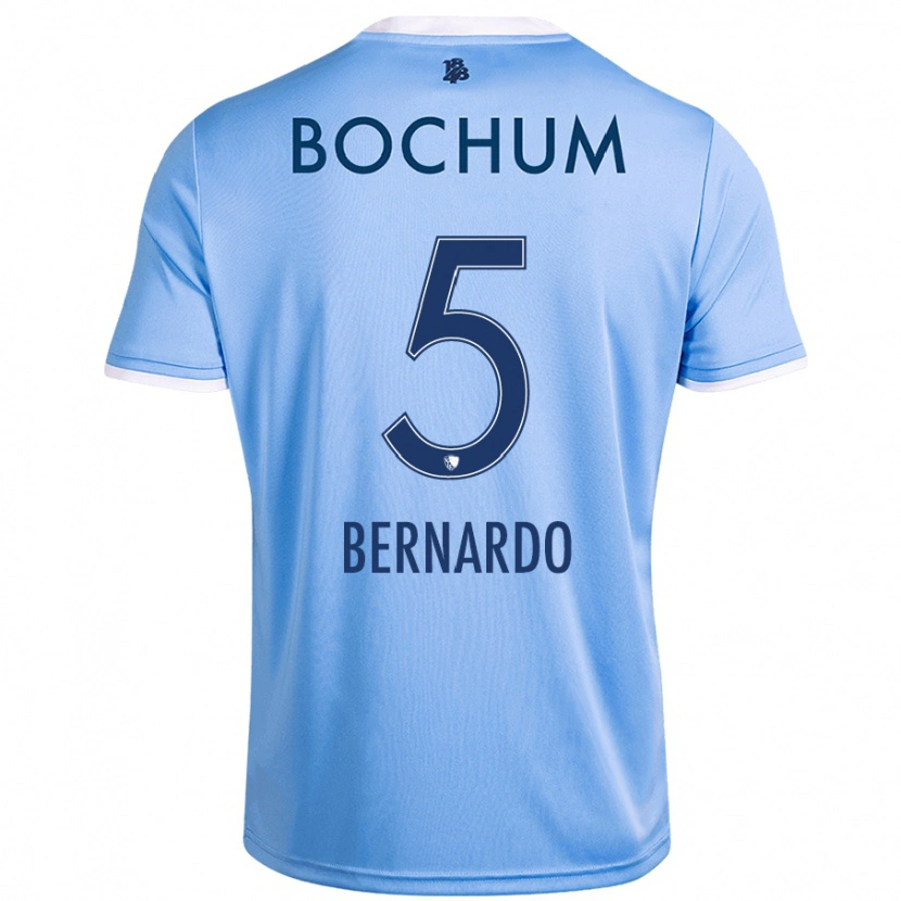 Danxen Hombre Camiseta Bernardo #5 Azul Cielo 2ª Equipación 2024/25 La Camisa México