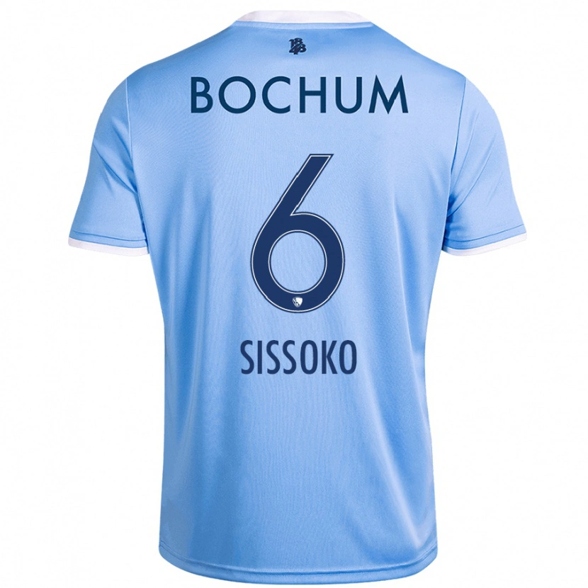 Danxen Hombre Camiseta Ibrahima Sissoko #6 Azul Cielo 2ª Equipación 2024/25 La Camisa México