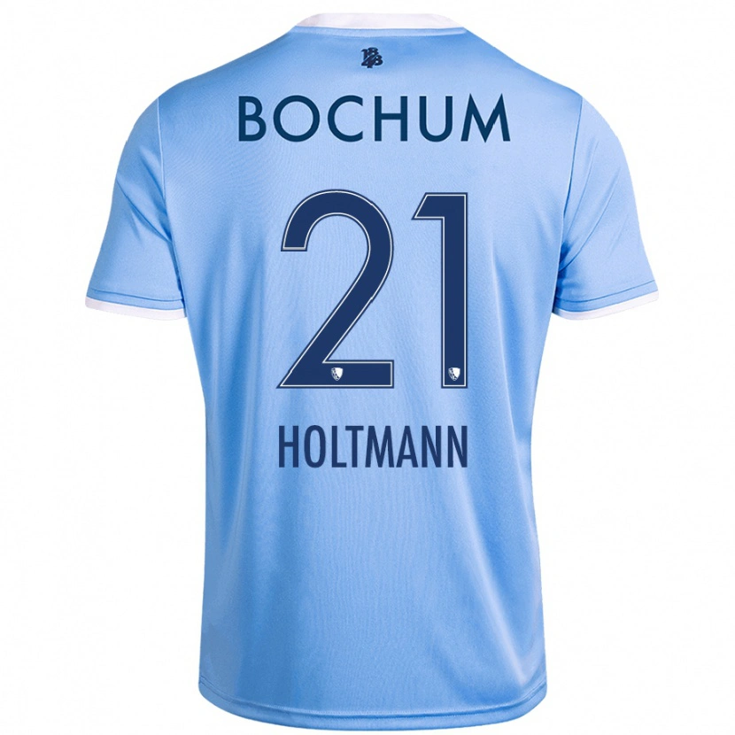 Danxen Hombre Camiseta Gerrit Holtmann #21 Azul Cielo 2ª Equipación 2024/25 La Camisa México