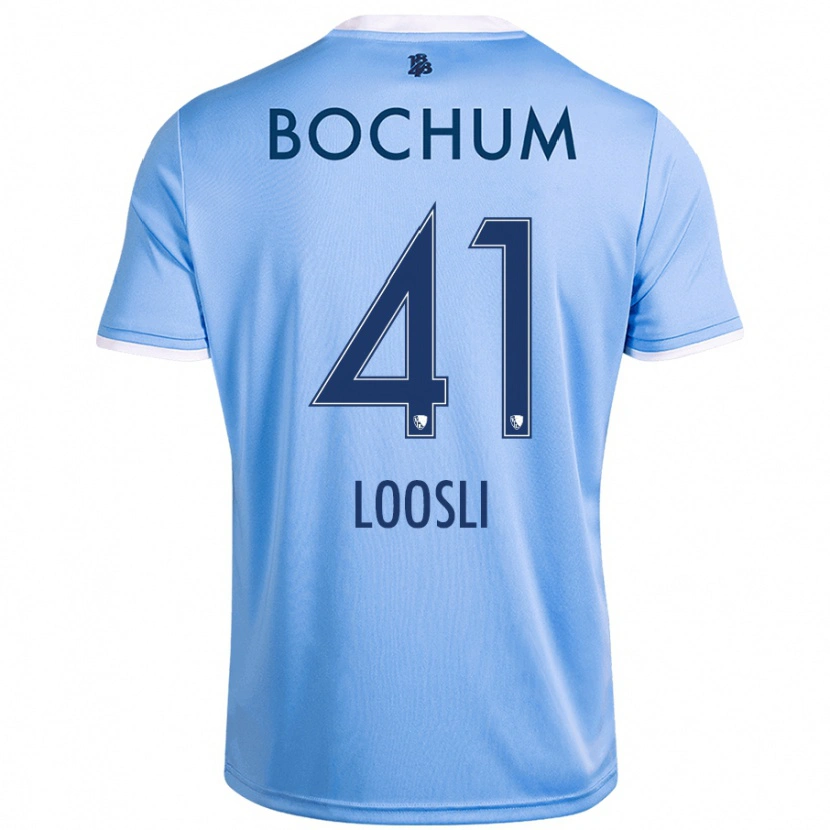Danxen Hombre Camiseta Noah Loosli #41 Azul Cielo 2ª Equipación 2024/25 La Camisa México