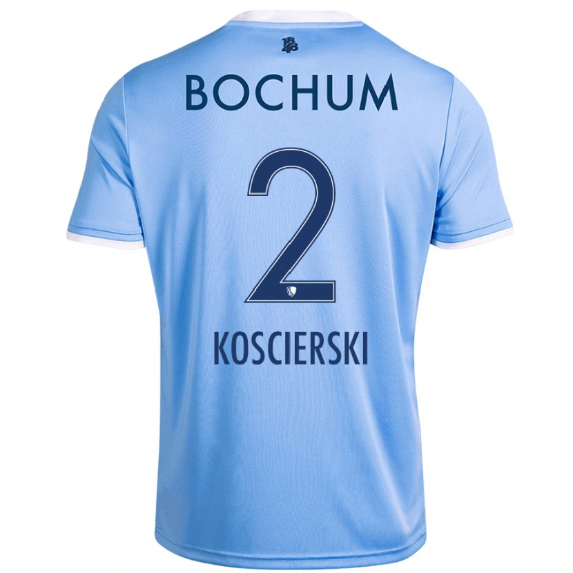 Danxen Hombre Camiseta Kacper Koscierski #2 Azul Cielo 2ª Equipación 2024/25 La Camisa México