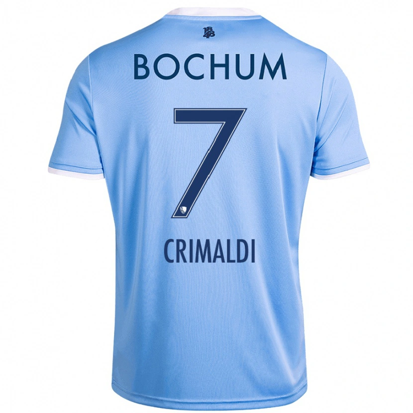 Danxen Hombre Camiseta Alessandro Crimaldi #7 Azul Cielo 2ª Equipación 2024/25 La Camisa México