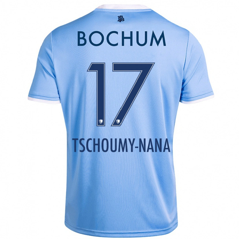 Danxen Hombre Camiseta Daryl Tschoumy-Nana #17 Azul Cielo 2ª Equipación 2024/25 La Camisa México