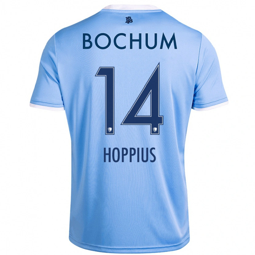 Danxen Hombre Camiseta Dörthe Hoppius #14 Azul Cielo 2ª Equipación 2024/25 La Camisa México
