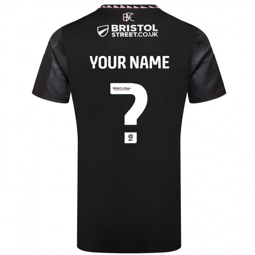 Danxen Hombre Camiseta Su Nombre #0 Negro 2ª Equipación 2024/25 La Camisa México