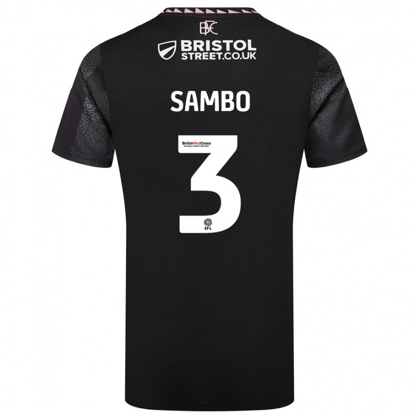 Danxen Hombre Camiseta Shurandy Sambo #3 Negro 2ª Equipación 2024/25 La Camisa México