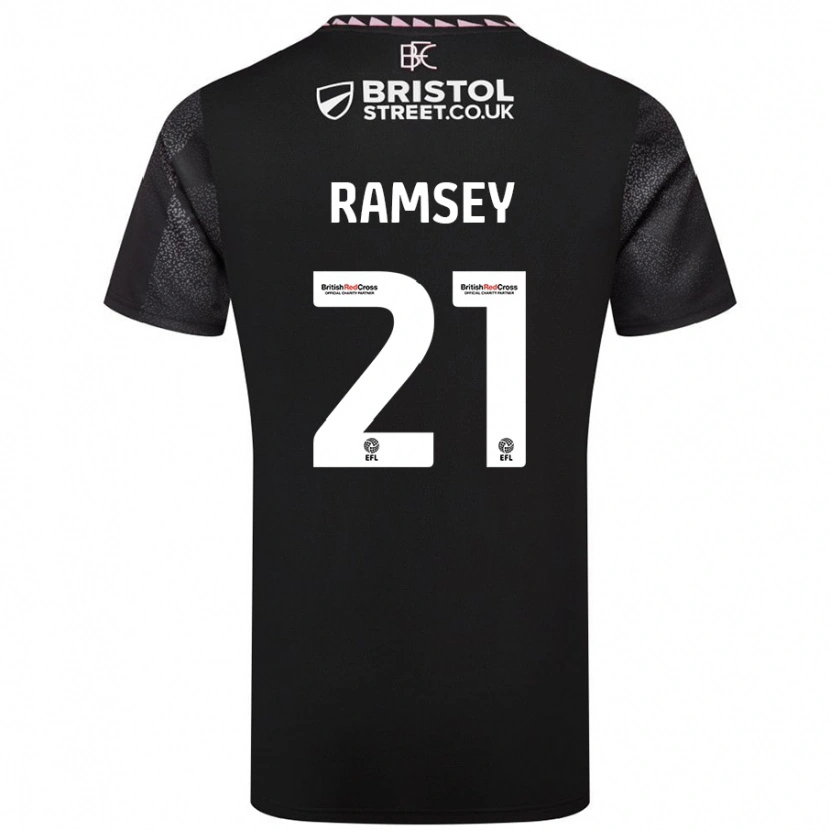 Danxen Hombre Camiseta Aaron Ramsey #21 Negro 2ª Equipación 2024/25 La Camisa México
