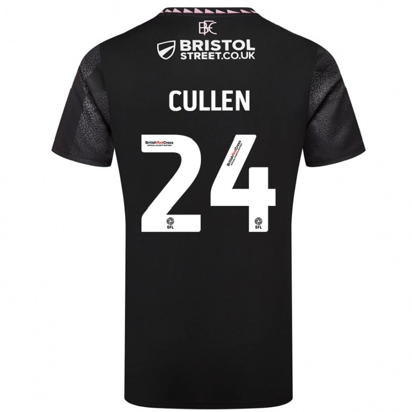 Danxen Hombre Camiseta Josh Cullen #24 Negro 2ª Equipación 2024/25 La Camisa México