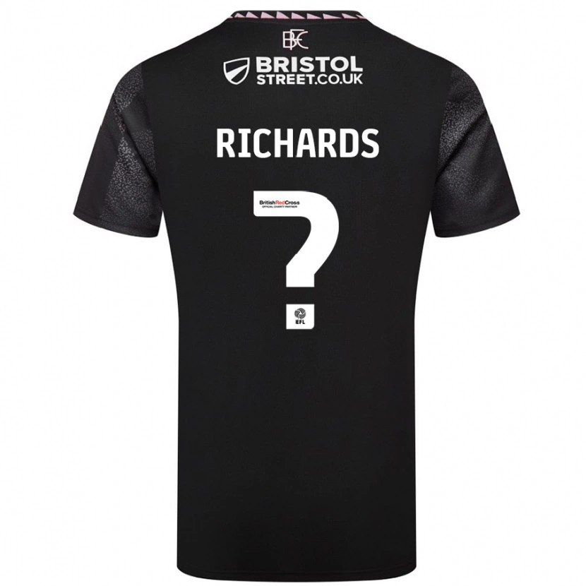 Danxen Hombre Camiseta Jade Richards #0 Negro 2ª Equipación 2024/25 La Camisa México