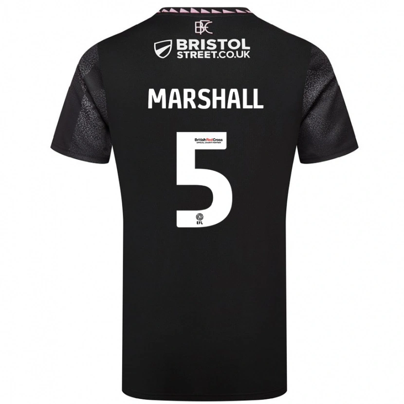 Danxen Hombre Camiseta Georgia Marshall #5 Negro 2ª Equipación 2024/25 La Camisa México