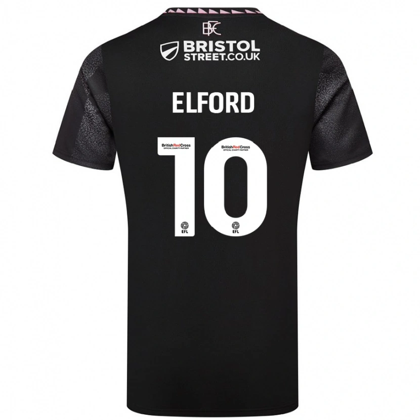Danxen Hombre Camiseta Laura Elford #10 Negro 2ª Equipación 2024/25 La Camisa México