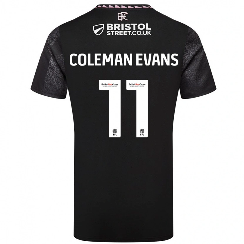 Danxen Hombre Camiseta Amaya Coleman-Evans #11 Negro 2ª Equipación 2024/25 La Camisa México