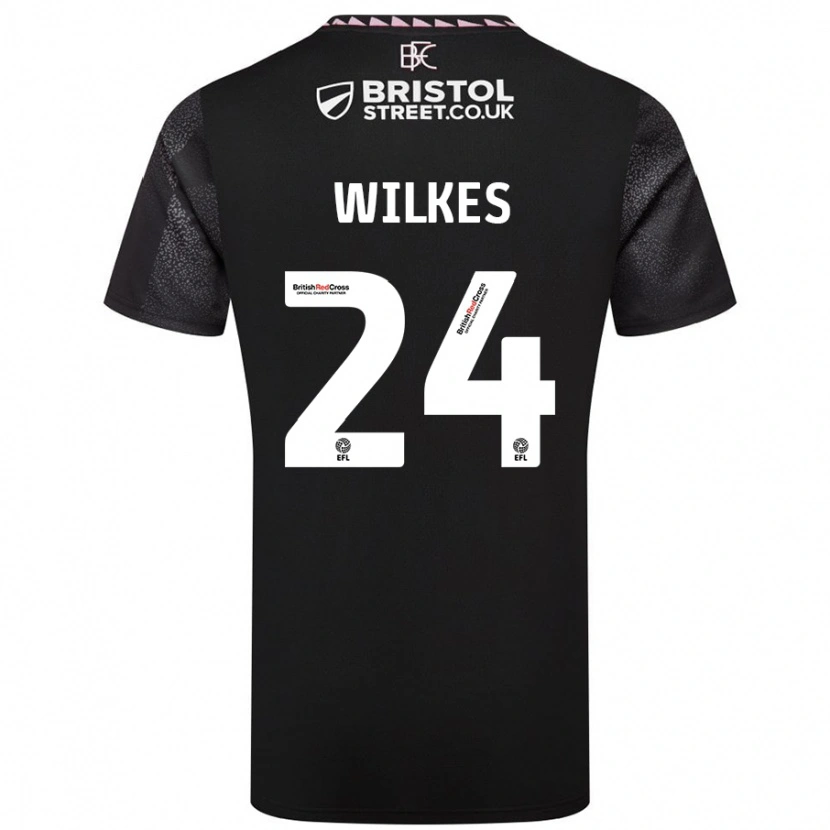 Danxen Hombre Camiseta Tilly Wilkes #24 Negro 2ª Equipación 2024/25 La Camisa México