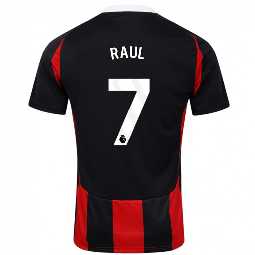 Danxen Hombre Camiseta Raúl Jiménez #7 Negro Rojo 2ª Equipación 2024/25 La Camisa México