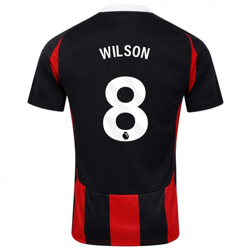 Danxen Hombre Camiseta Harry Wilson #8 Negro Rojo 2ª Equipación 2024/25 La Camisa México