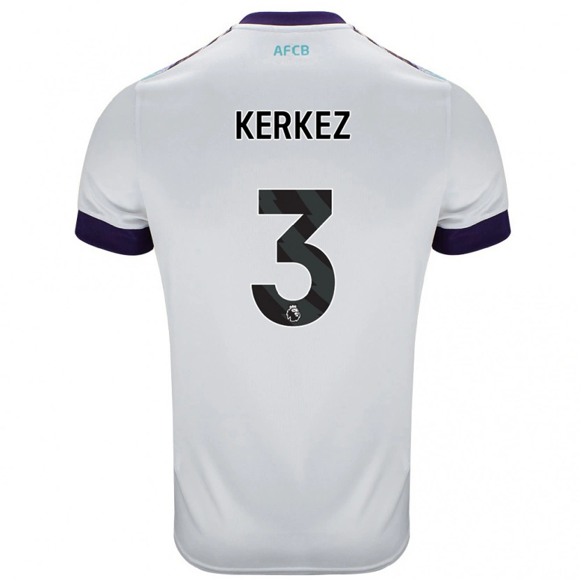 Danxen Hombre Camiseta Milos Kerkez #3 Blanco Verde Púrpura 2ª Equipación 2024/25 La Camisa México
