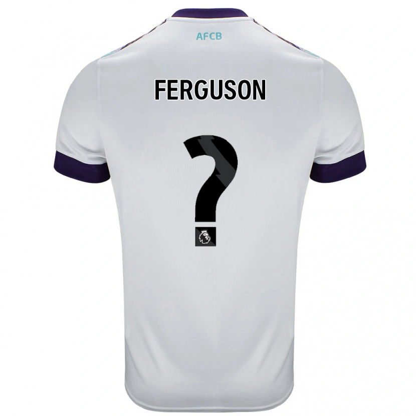 Danxen Hombre Camiseta Josh Ferguson #0 Blanco Verde Púrpura 2ª Equipación 2024/25 La Camisa México