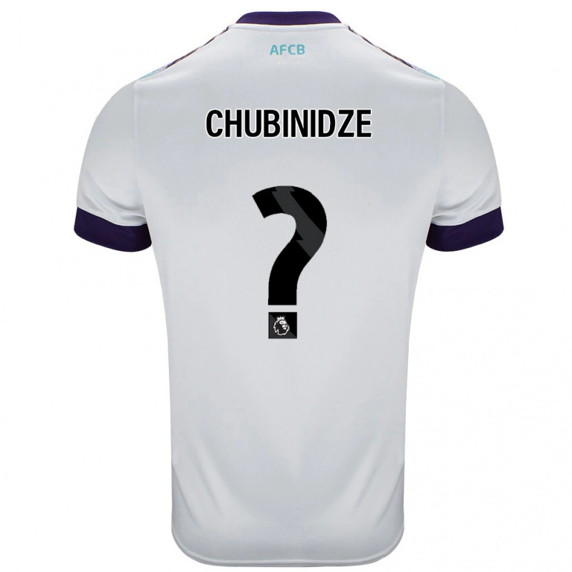 Danxen Hombre Camiseta George Chubinidze #0 Blanco Verde Púrpura 2ª Equipación 2024/25 La Camisa México