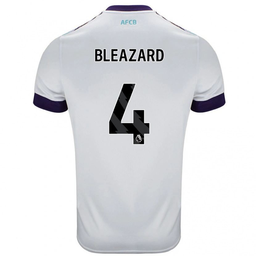 Danxen Hombre Camiseta Helen Bleazard #4 Blanco Verde Púrpura 2ª Equipación 2024/25 La Camisa México