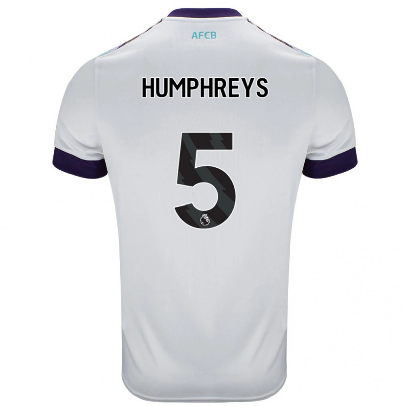 Danxen Hombre Camiseta Holly Humphreys #5 Blanco Verde Púrpura 2ª Equipación 2024/25 La Camisa México