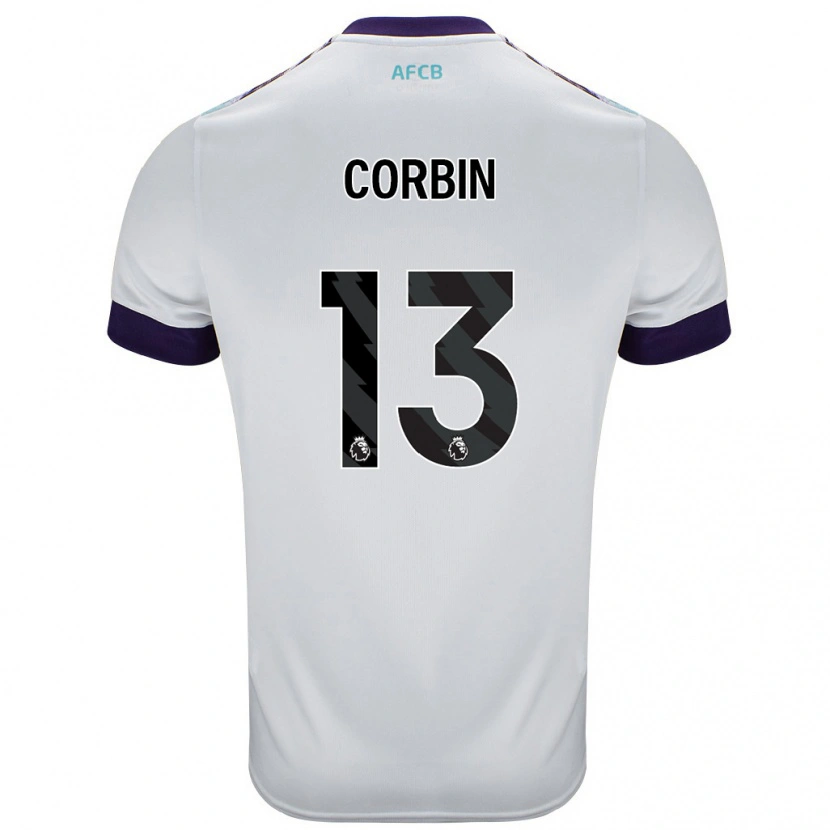 Danxen Hombre Camiseta Helen Corbin #13 Blanco Verde Púrpura 2ª Equipación 2024/25 La Camisa México