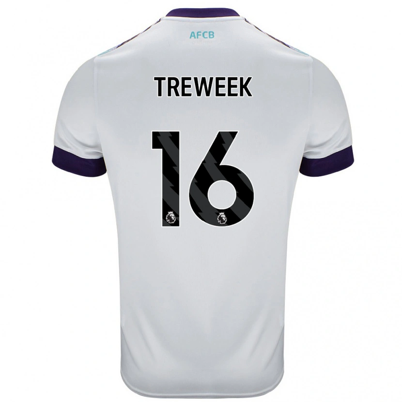 Danxen Hombre Camiseta Jess Treweek #16 Blanco Verde Púrpura 2ª Equipación 2024/25 La Camisa México