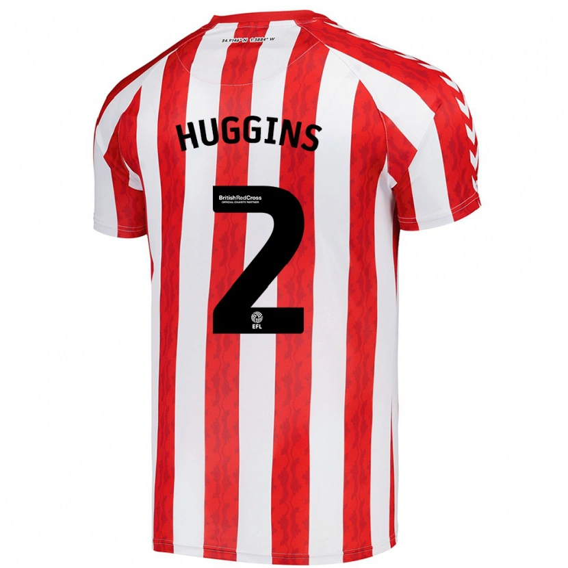 Danxen Mujer Camiseta Niall Huggins #2 Rojo Blanco 1ª Equipación 2024/25 La Camisa México