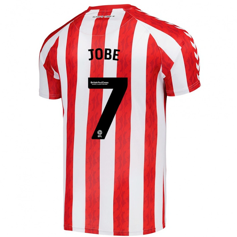 Danxen Mujer Camiseta Jobe Bellingham #7 Rojo Blanco 1ª Equipación 2024/25 La Camisa México