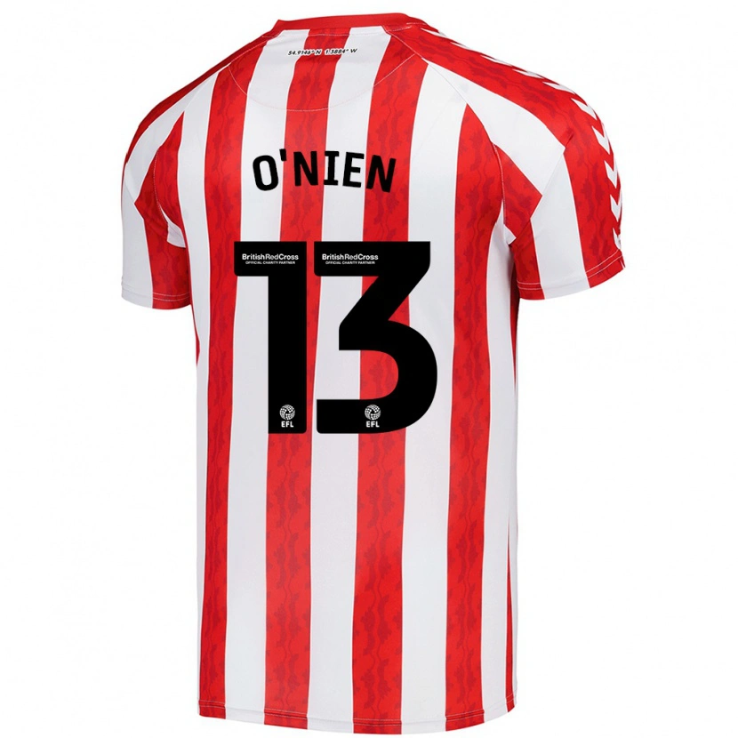 Danxen Mujer Camiseta Luke O'nien #13 Rojo Blanco 1ª Equipación 2024/25 La Camisa México