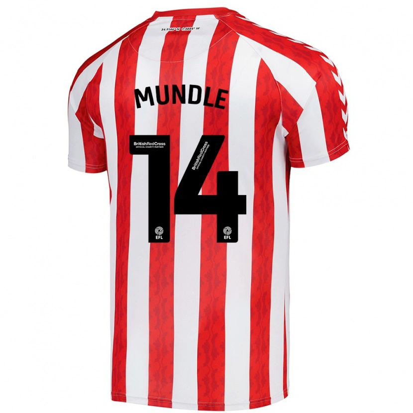 Danxen Mujer Camiseta Romaine Mundle #14 Rojo Blanco 1ª Equipación 2024/25 La Camisa México