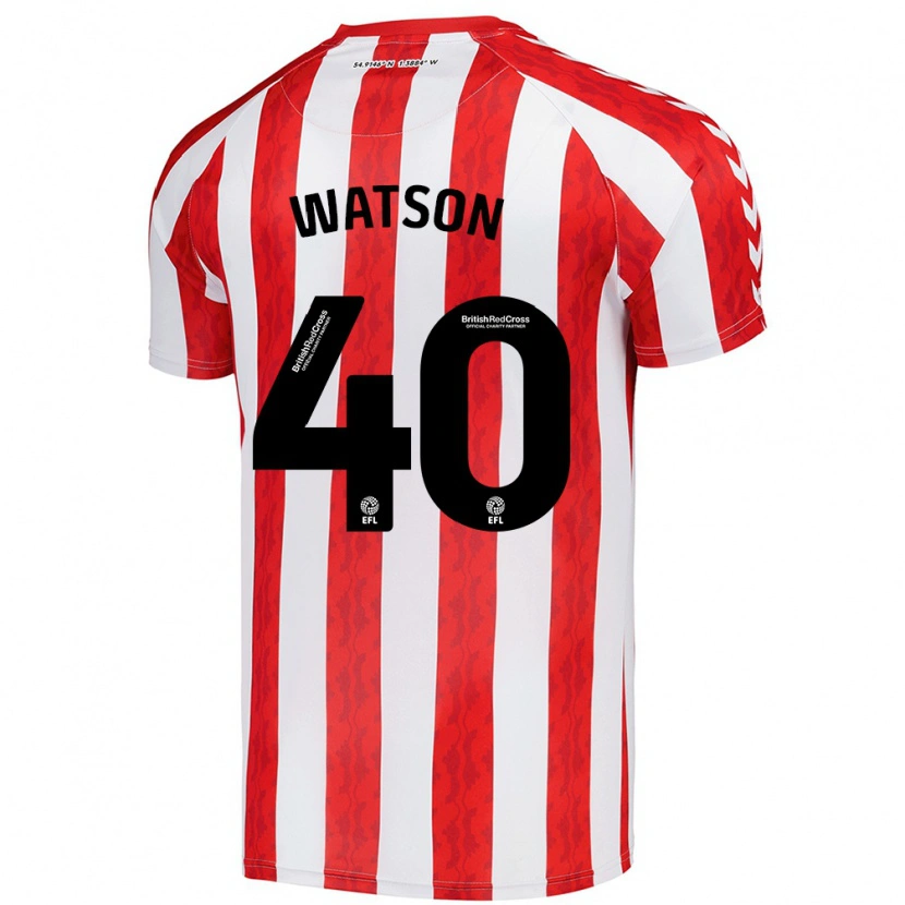 Danxen Mujer Camiseta Tom Watson #40 Rojo Blanco 1ª Equipación 2024/25 La Camisa México