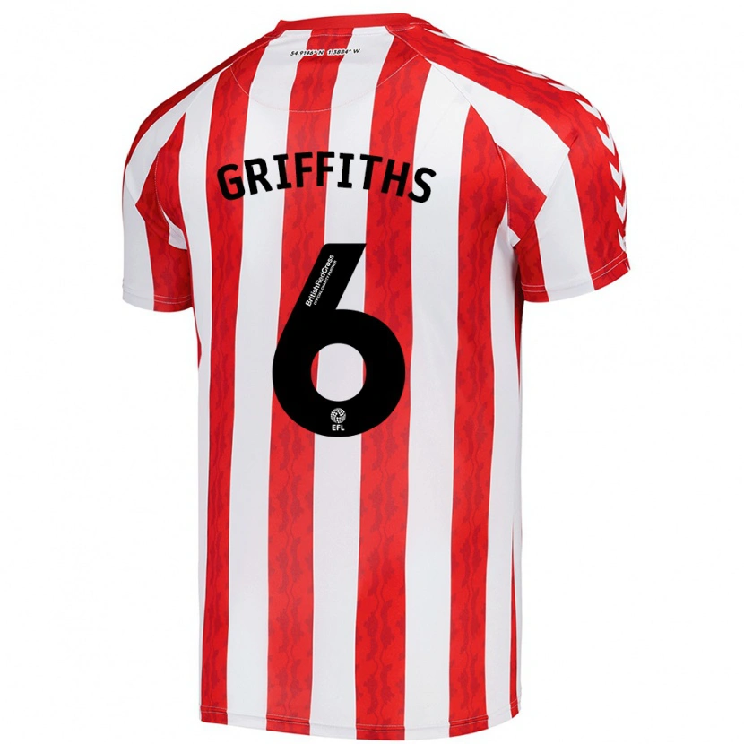 Danxen Mujer Camiseta Louise Griffiths #6 Rojo Blanco 1ª Equipación 2024/25 La Camisa México