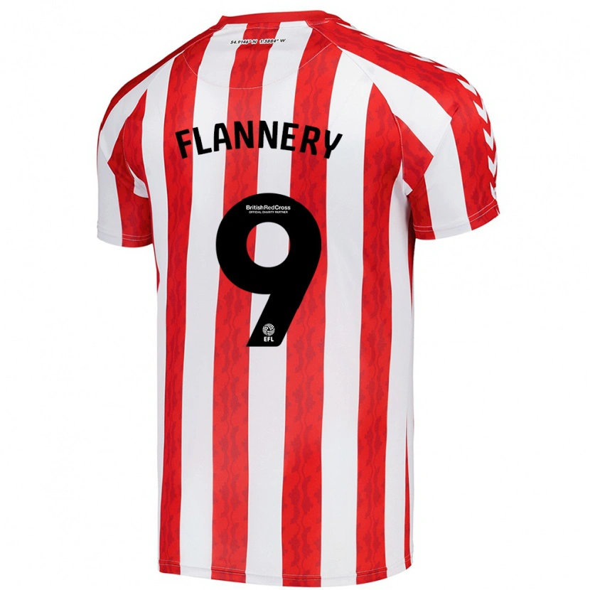 Danxen Mujer Camiseta Keira Flannery #9 Rojo Blanco 1ª Equipación 2024/25 La Camisa México