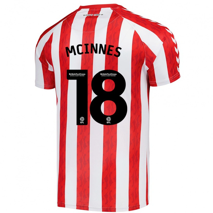 Danxen Mujer Camiseta Libbi Mcinnes #18 Rojo Blanco 1ª Equipación 2024/25 La Camisa México